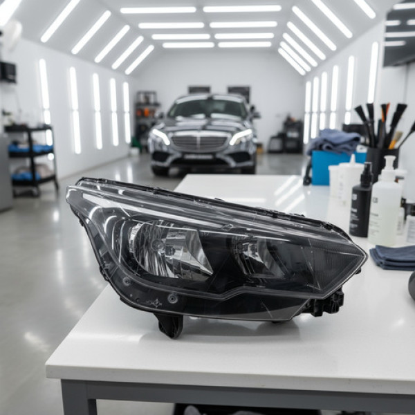 Farol Direito Máscara Negra Fiat Cronos Argo 2017 A 2022