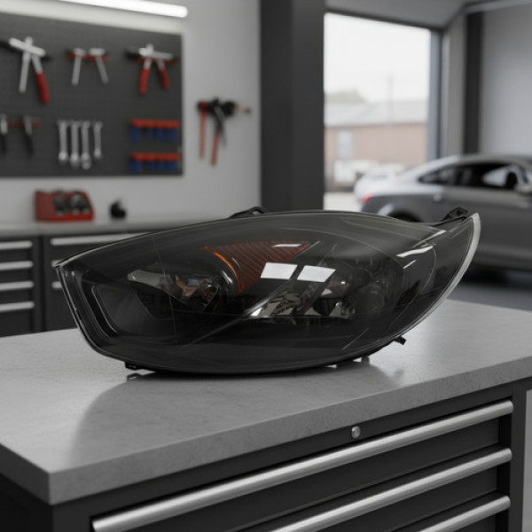 Farol Esquerdo Máscara Negra Ford Fiesta 2010 A 2014 Novo