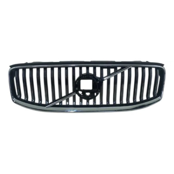 Grade Frontal Parachoque Volvo Xc90 2018 A 2021 Orig Detalhe Preto/ Cromado