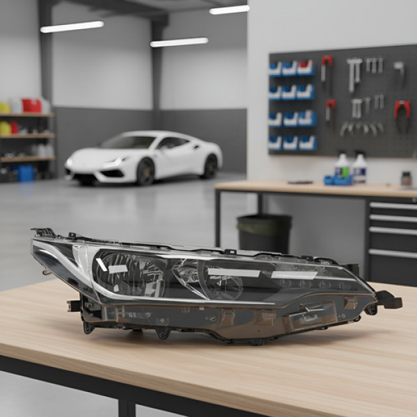 Farol Direito Máscara Negra Toyota Corolla 2017 A 2019 - Direito/passageiro