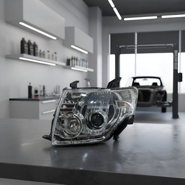 Farol Esquerdo Pajero Full 2008 A 2013 Xênon Original Novo