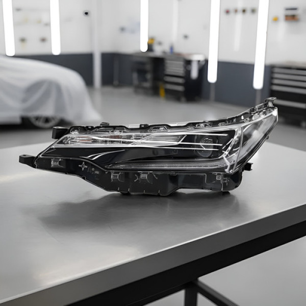 Farol Esquerdo Toyota Corolla Máscara Negra 2017 A 2019 Esquerdo/motorista