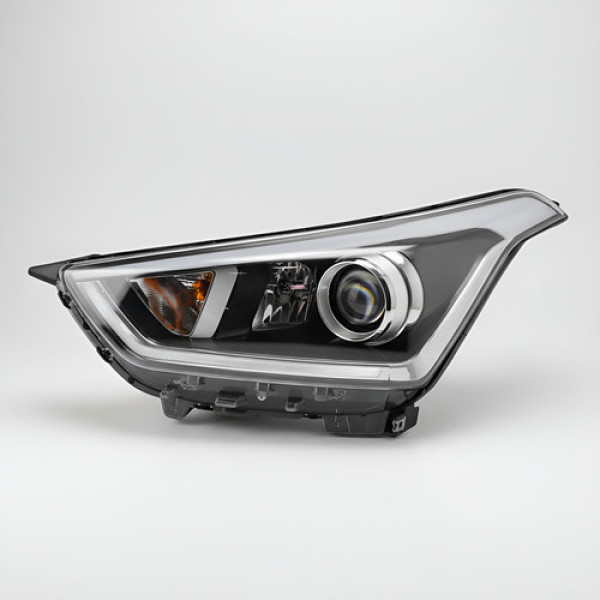 Farol Esquerdo Hyundai Creta Máscara Negra 2017 A 2025 Esquerdo/motorista