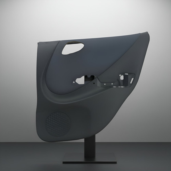 Forro Porta Traseira Direita Honda Fit 2003 A 2007 Azul E Preto