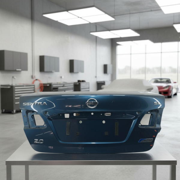 Tampa Traseira Nissan Sentra 2013 A 2019 Azul