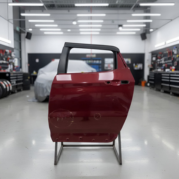 Porta Traseira Esquerda Fiat Toro 2016 A 2021 Detalhes Vermelho