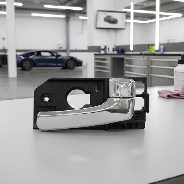 Maçaneta Int Porta Dianteira Direita Carnival 2006 A 2014 Prateado Dianteira