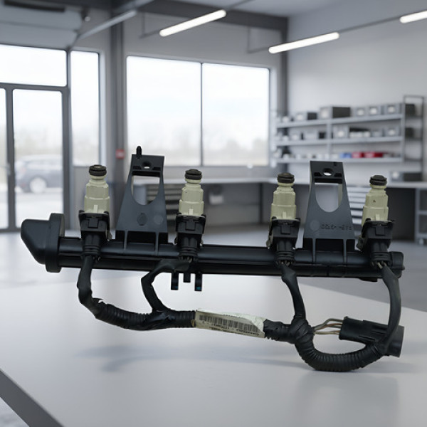 Flauta Bico Injetor Renault Logan 1.0 Flex 2008 A 2017